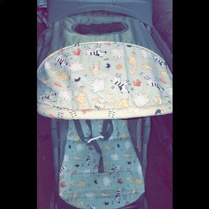 Green Graco baby stroller